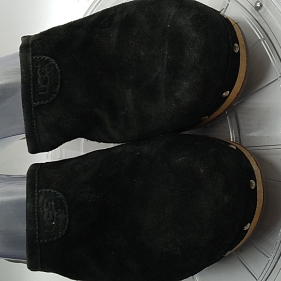 Ugg wooden bottom mule clogs 8 black - Picture 1 of 8